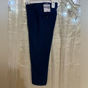 Izod Navy Flat Front Stretch Slacks Boys